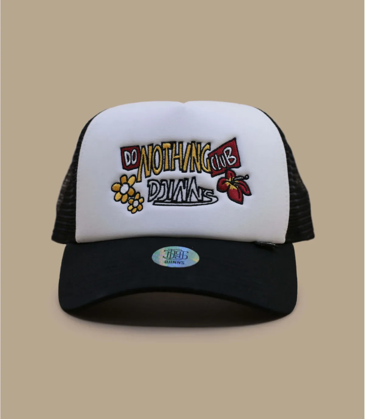casquette trucker noire et blanche - Casquette Trucker HFT DNC Guy Djinns : Headict